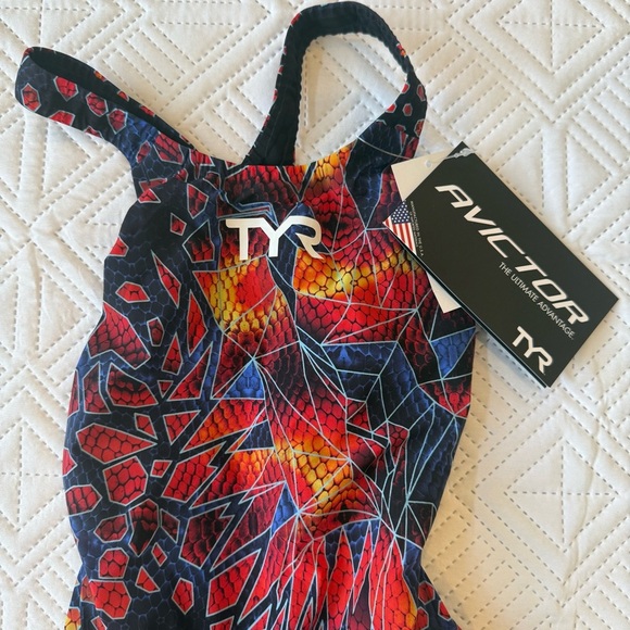 TYR Women's Avictor Venom Open Back Swimsuit Size 27 - Picture 5 of 10